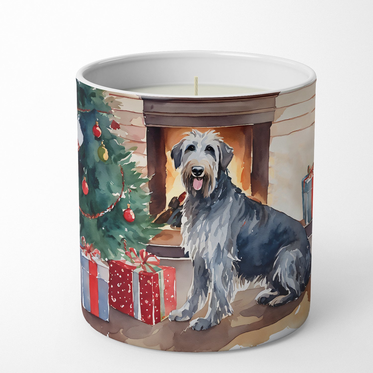 Irish Wolfhound Cozy Christmas Decorative Soy Candle