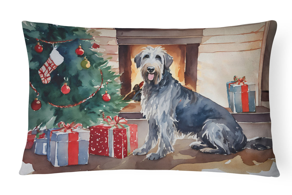 Buy this Irish Wolfhound Cozy Christmas Throw Pillow