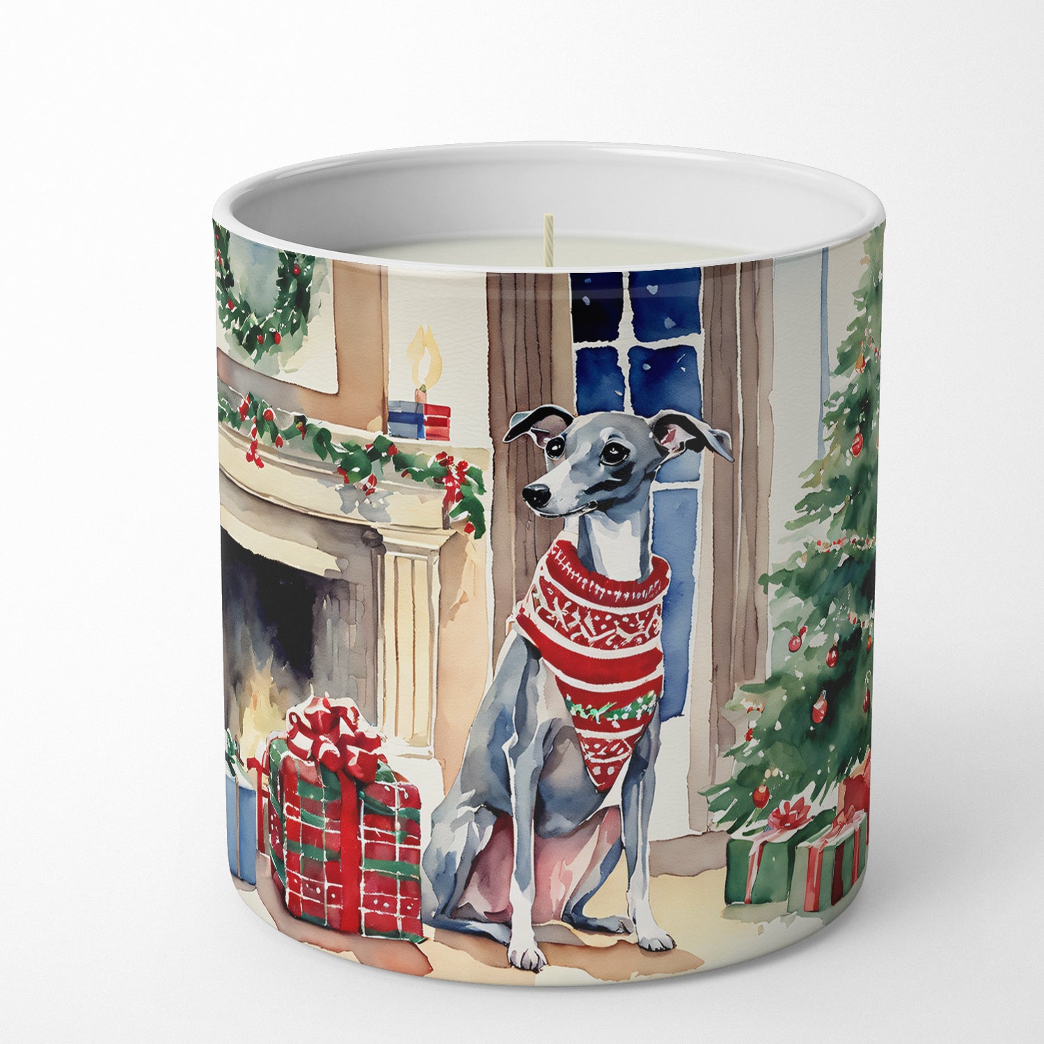 Buy this Italian Greyhound Cozy Christmas Decorative Soy Candle