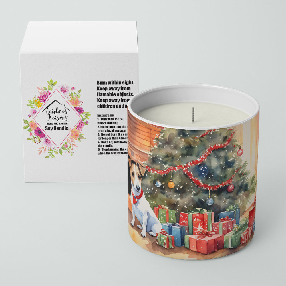 Jack Russell Terrier Cozy Christmas Decorative Soy Candle