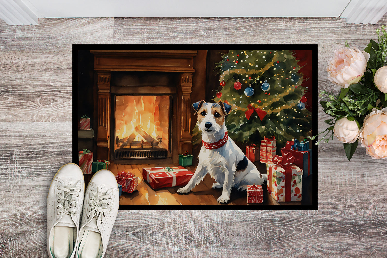 Buy this Jack Russell Terrier Cozy Christmas Doormat