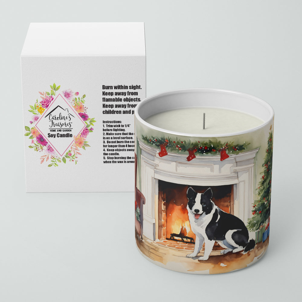 Karelian Bear Dog Cozy Christmas Decorative Soy Candle