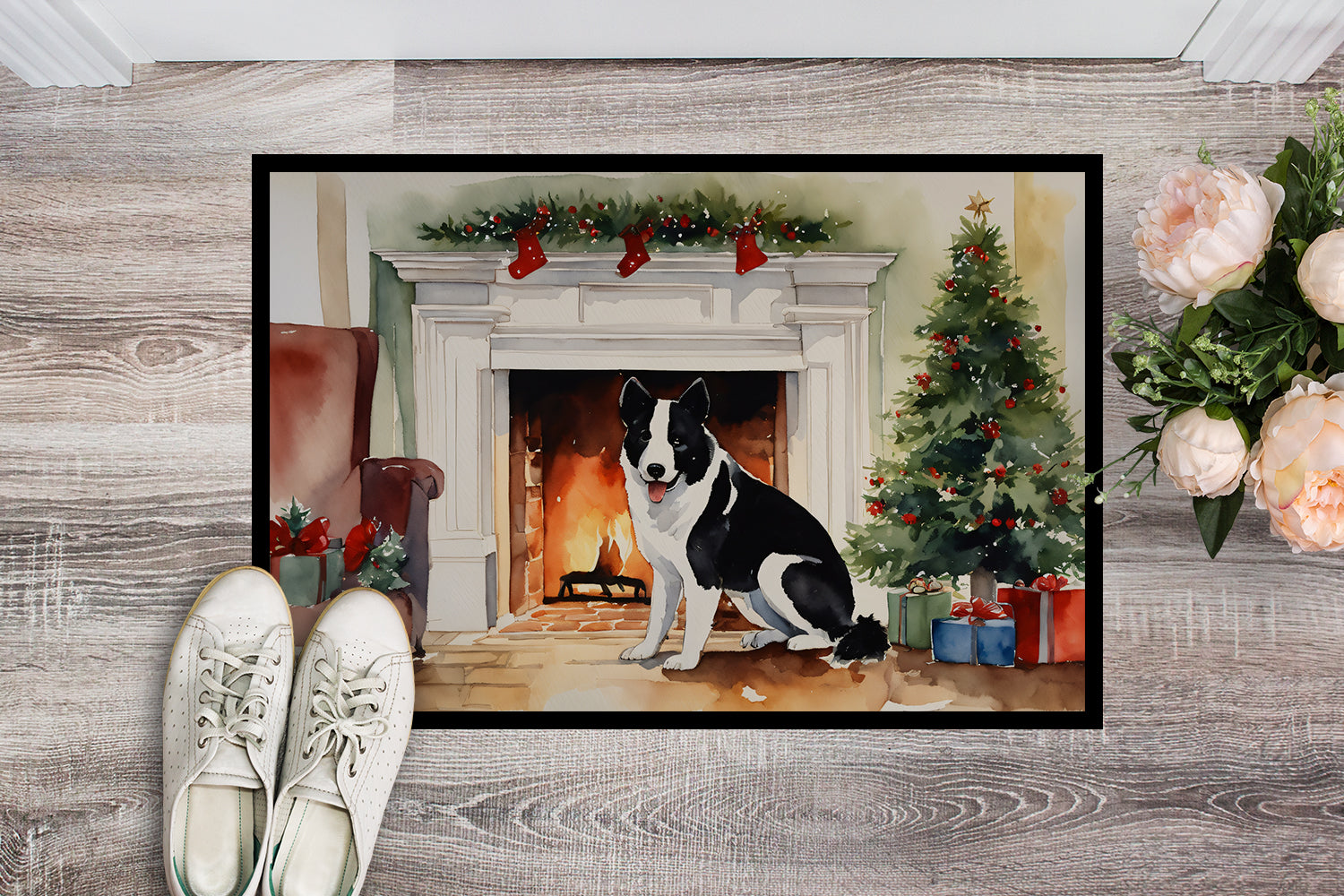 Buy this Karelian Bear Dog Cozy Christmas Doormat