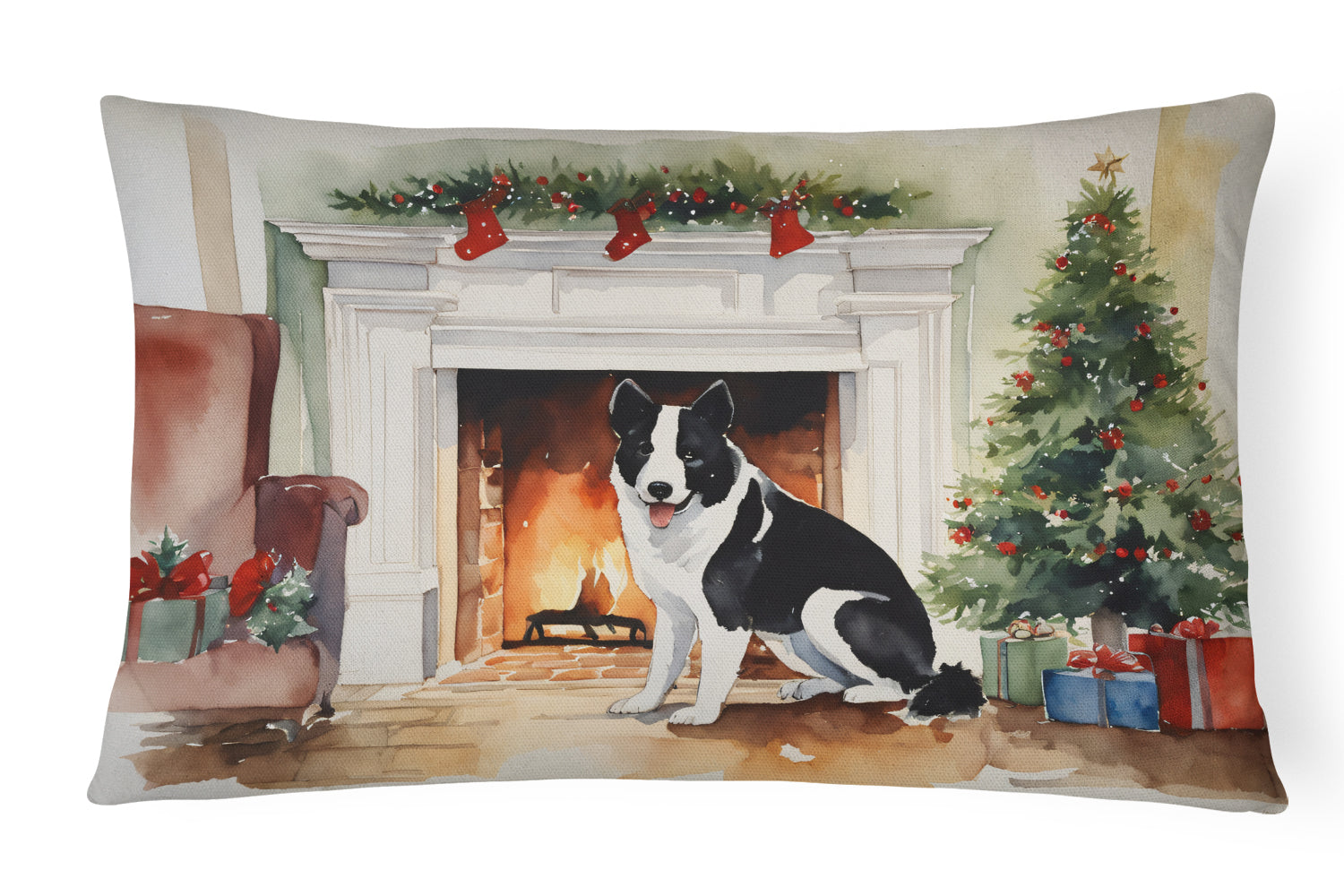 Buy this Karelian Bear Dog Cozy Christmas Throw Pillow