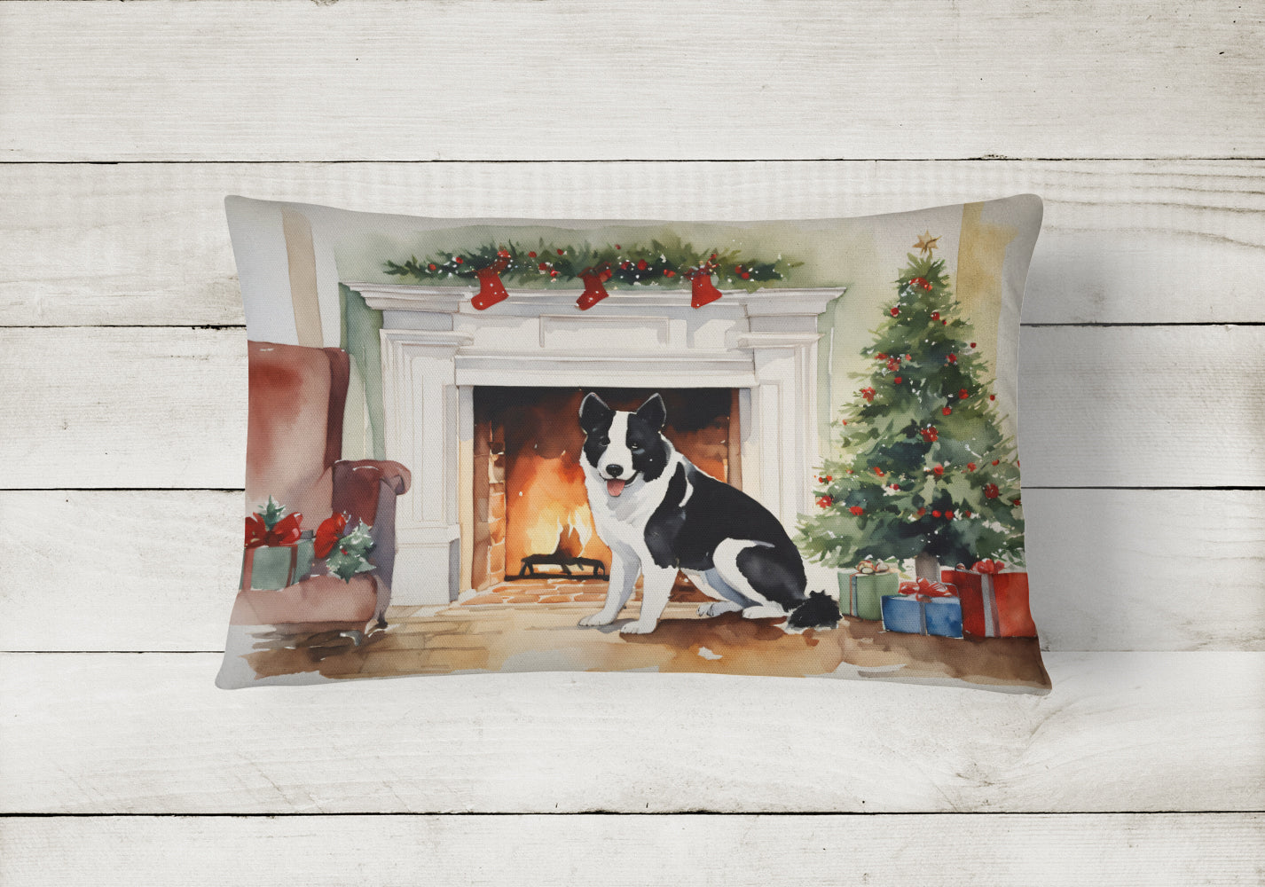 Buy this Karelian Bear Dog Cozy Christmas Throw Pillow