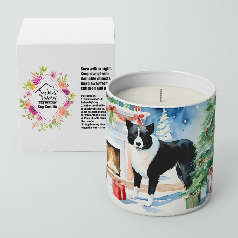 Karelian Bear Dog Cozy Christmas Decorative Soy Candle