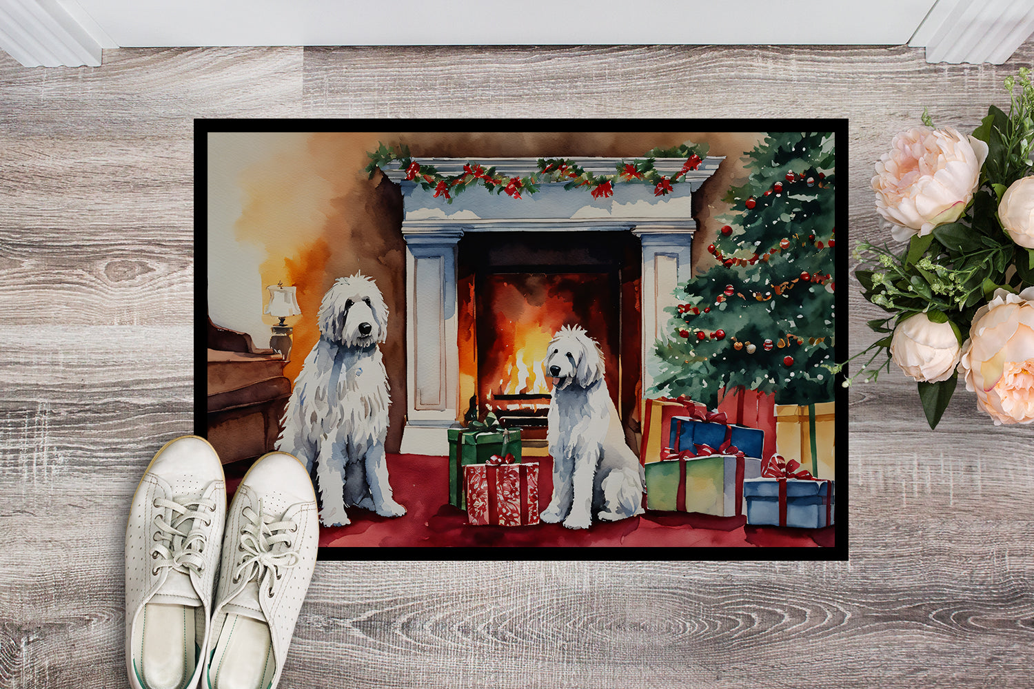 Buy this Komondor Cozy Christmas Doormat