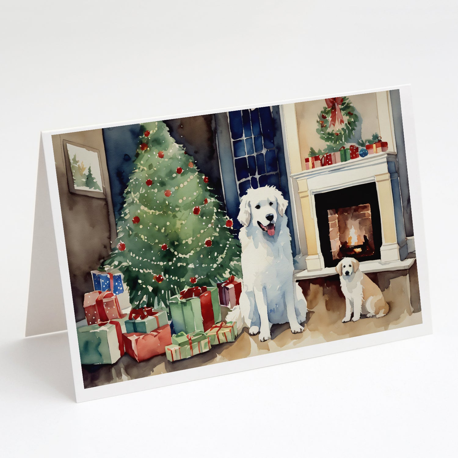 Buy this Kuvasz Cozy Christmas Greeting Cards Pack of 8