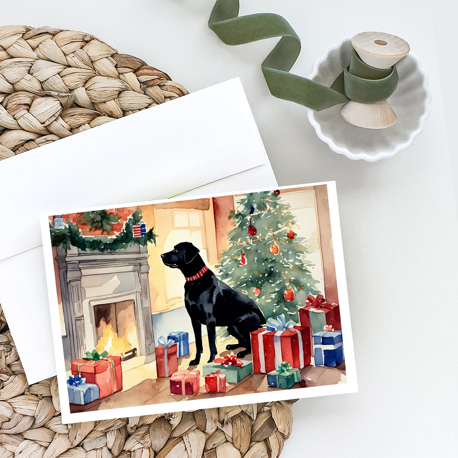 Buy this Labrador Retriever Cozy Christmas Greeting Cards Pack of 8