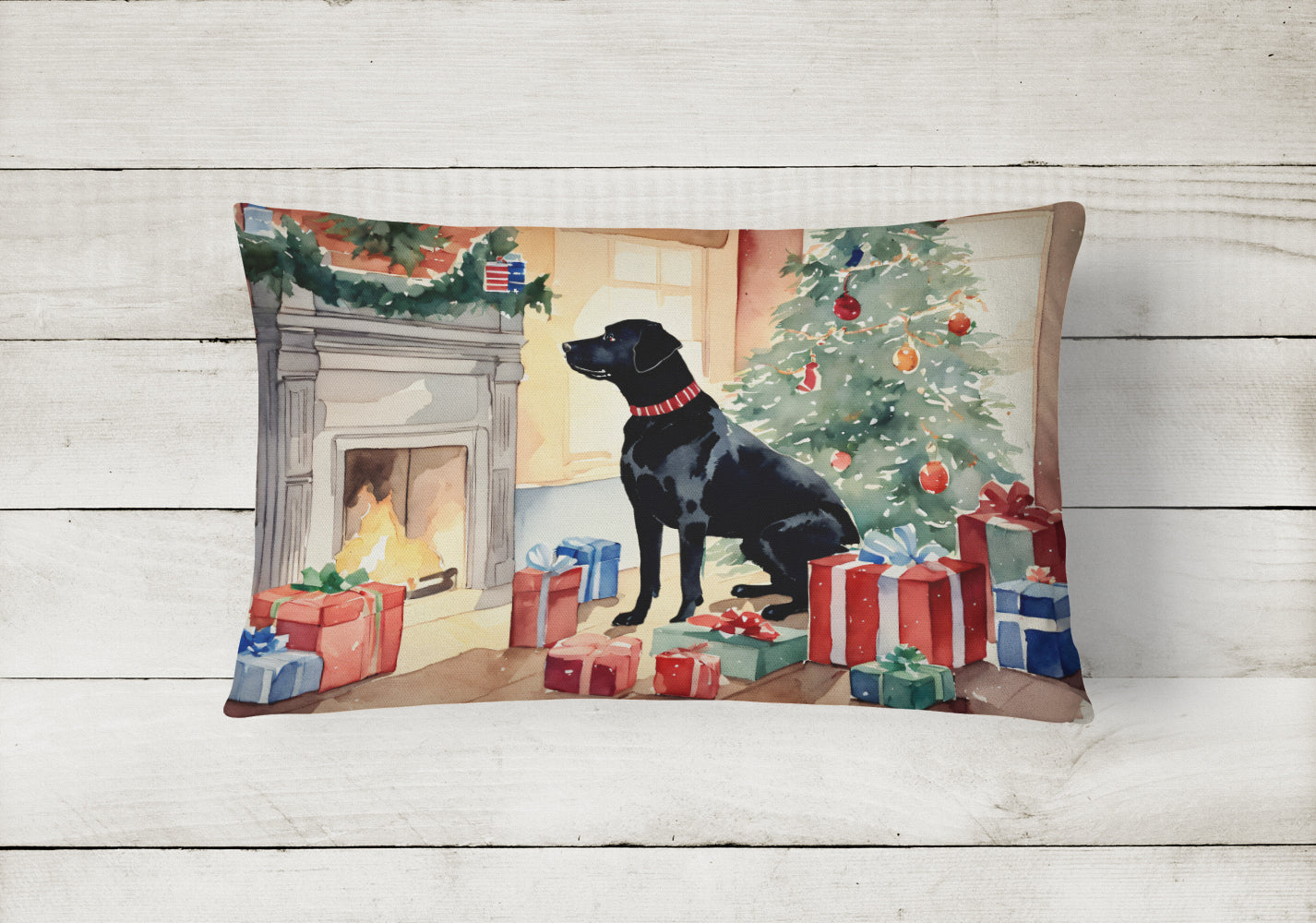 Buy this Labrador Retriever Cozy Christmas Throw Pillow