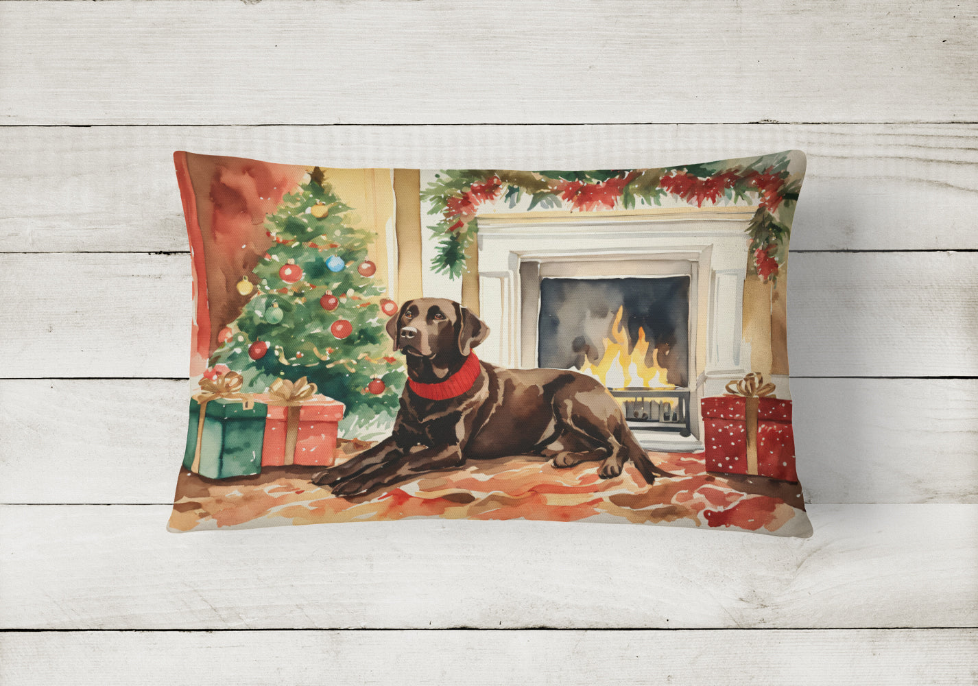 Buy this Labrador Retriever Cozy Christmas Throw Pillow