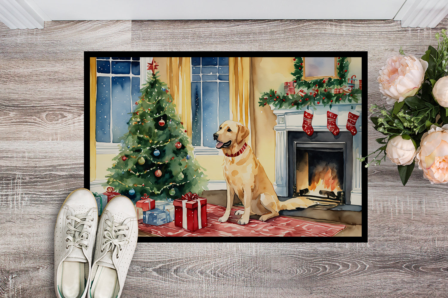 Buy this Labrador Retriever Cozy Christmas Doormat