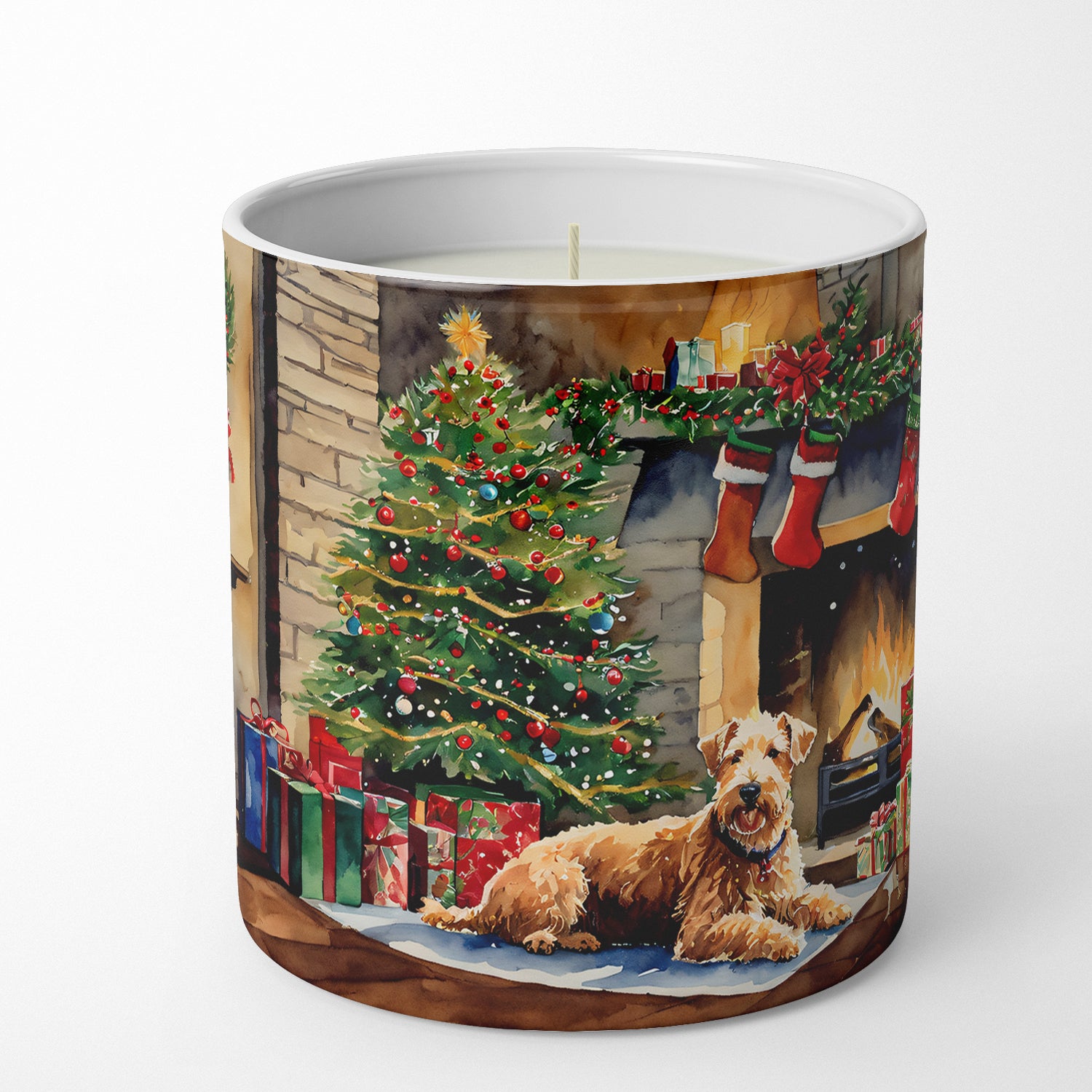 Lakeland Terrier Cozy Christmas Decorative Soy Candle