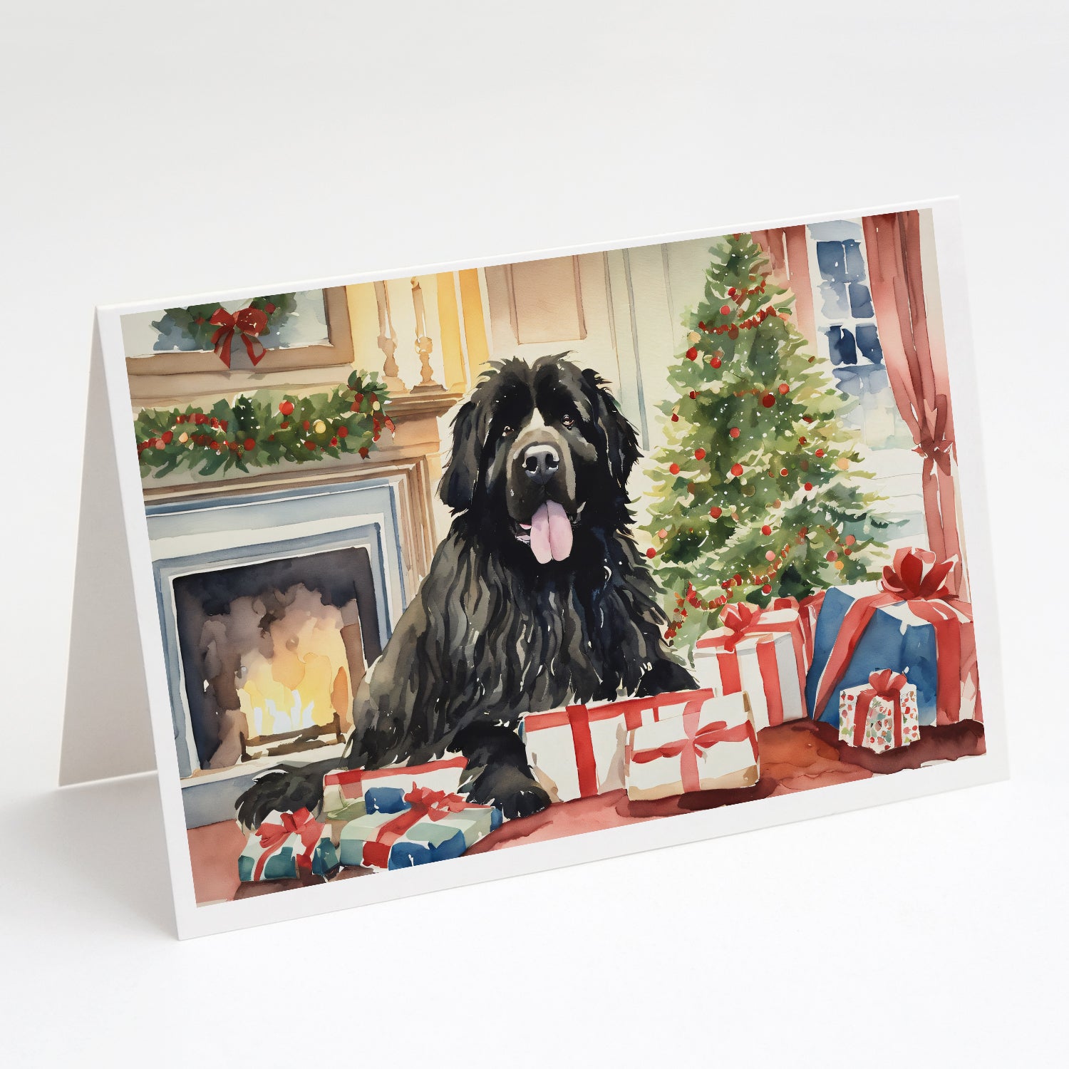 Buy this Newfoundland Cozy Christmas Greeting Cards Pack of 8