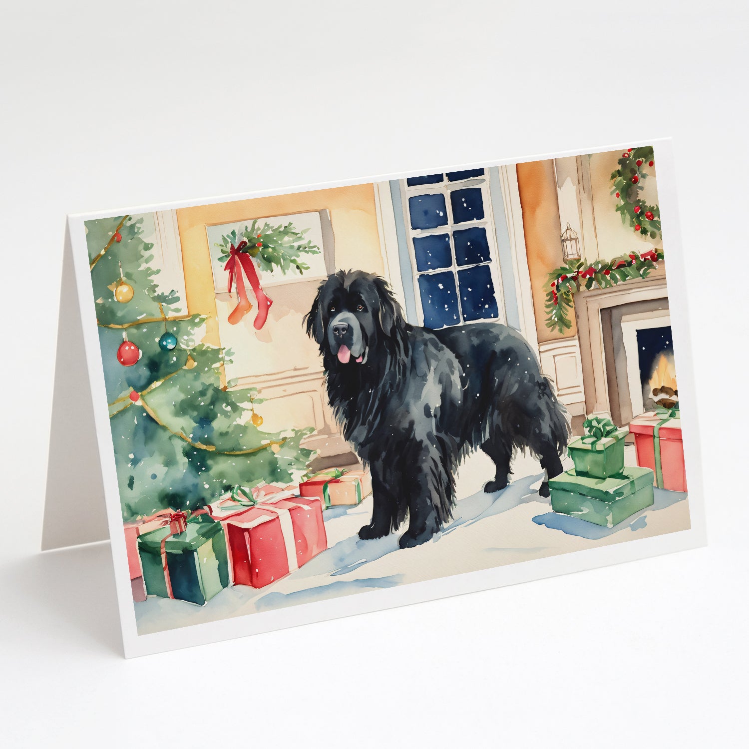 Buy this Newfoundland Cozy Christmas Greeting Cards Pack of 8