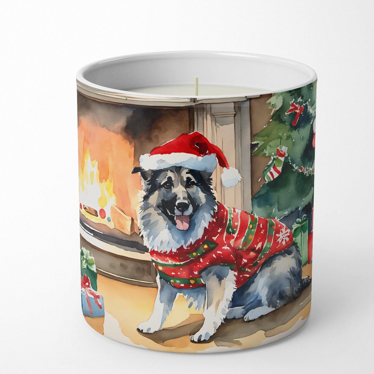 Buy this Norwegian Elkhound Cozy Christmas Decorative Soy Candle