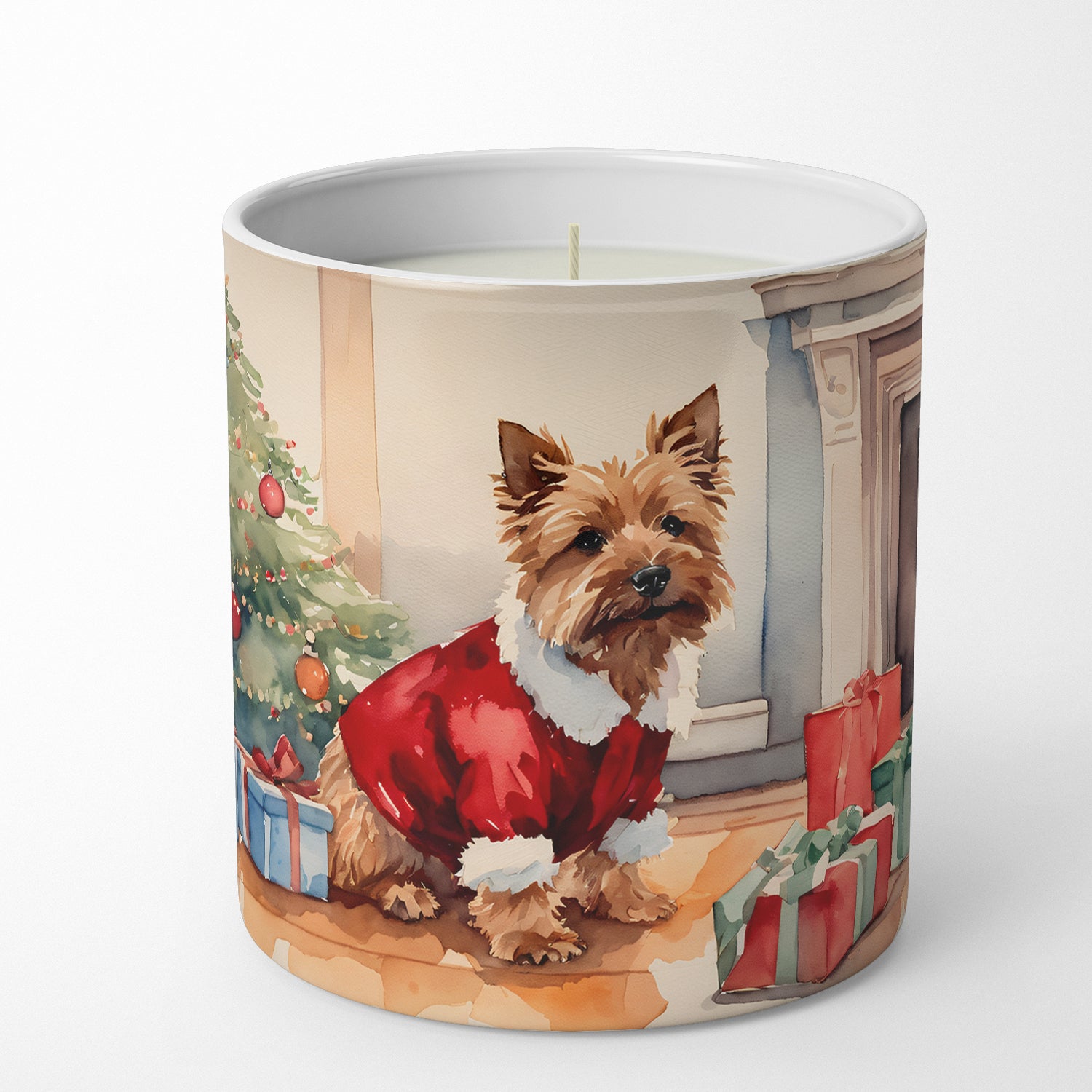 Buy this Norwich Terrier Cozy Christmas Decorative Soy Candle