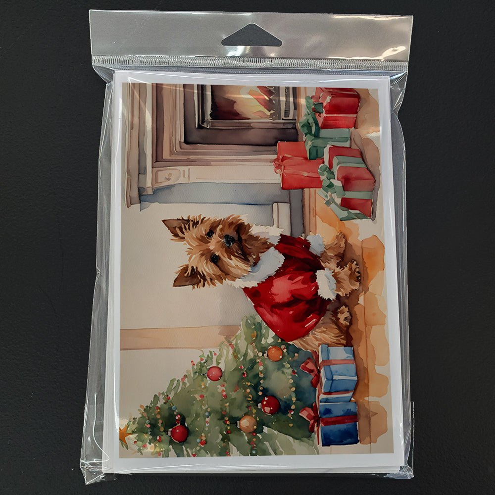 Norwich Terrier Cozy Christmas Greeting Cards Pack of 8