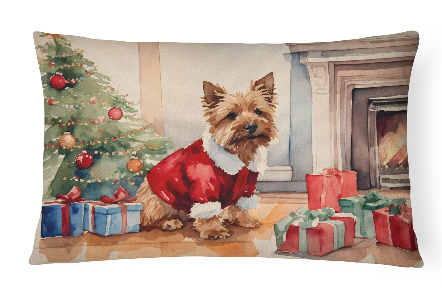 Buy this Norwich Terrier Cozy Christmas Throw Pillow