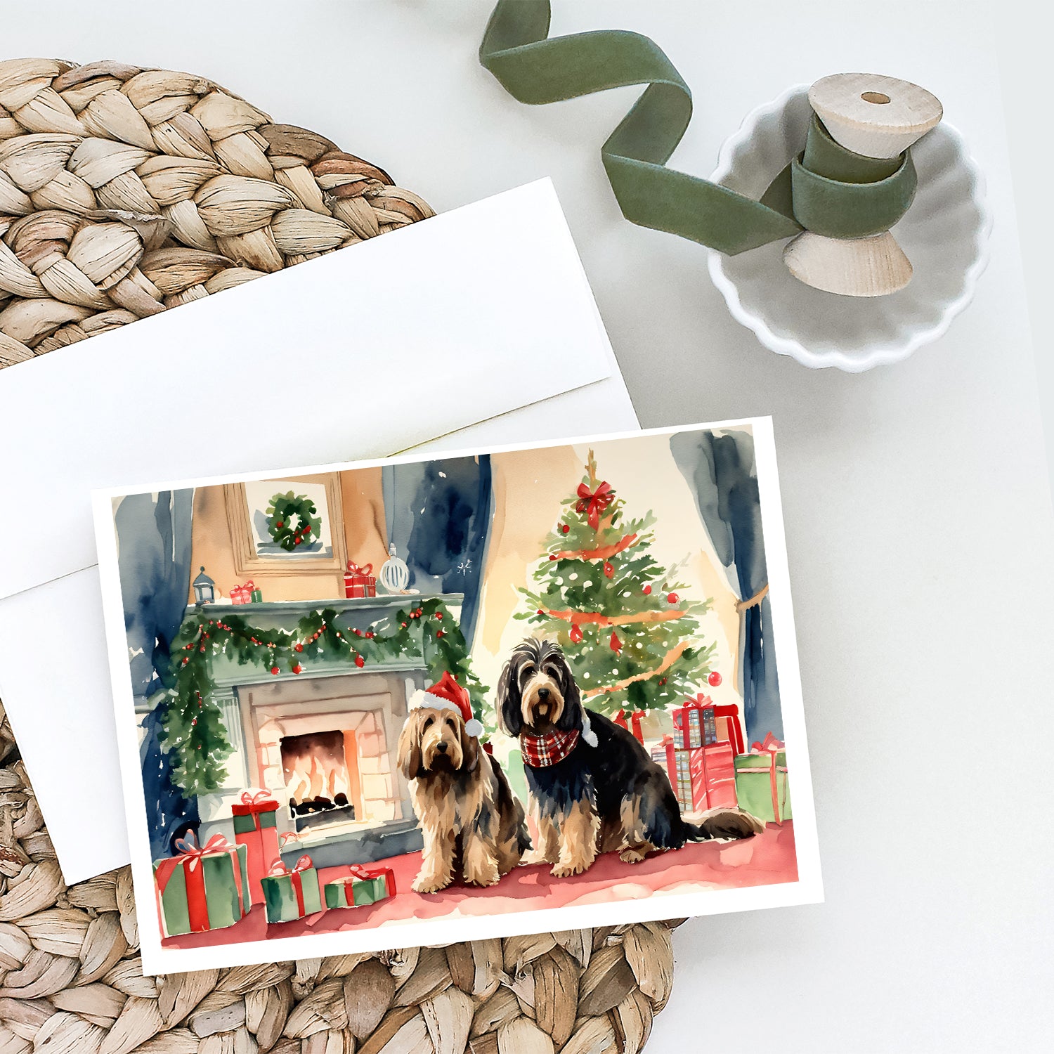 Buy this Otterhound Cozy Christmas Greeting Cards Pack of 8