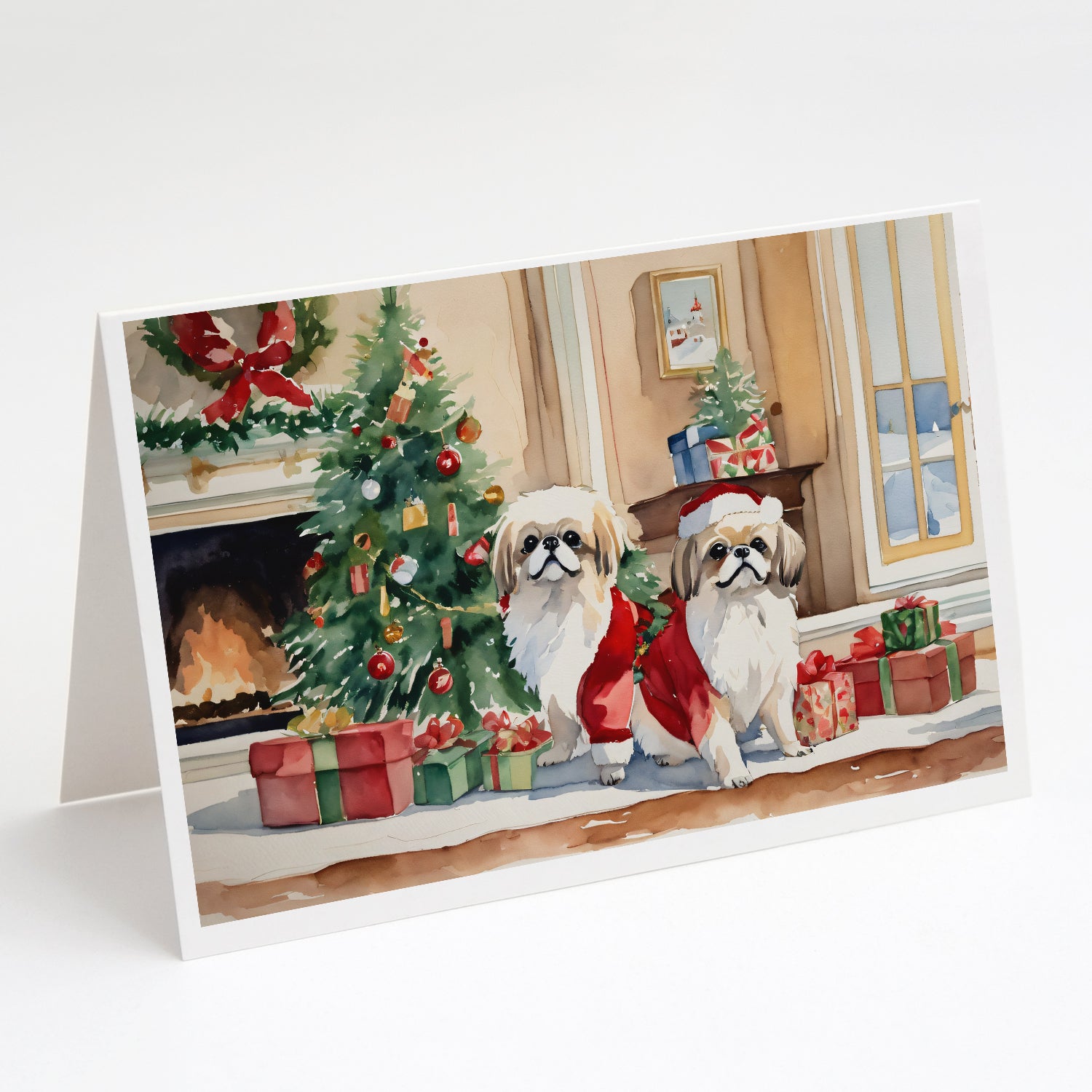 Buy this Pekingese Cozy Christmas Greeting Cards Pack of 8