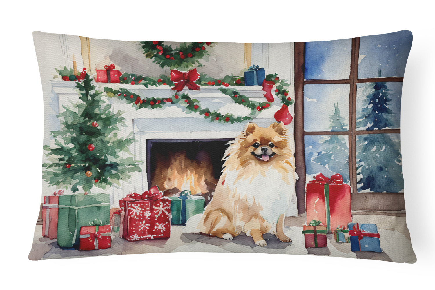 Buy this Pomeranian Cozy Christmas Throw Pillow