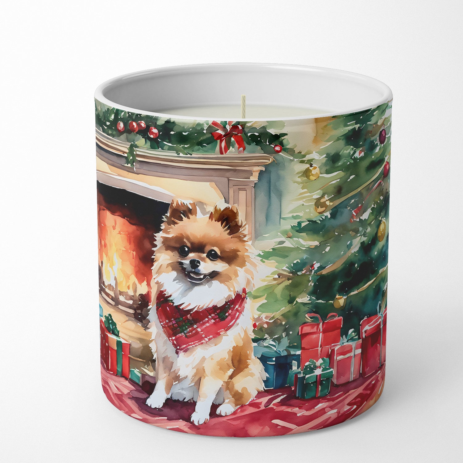 Buy this Pomeranian Cozy Christmas Decorative Soy Candle