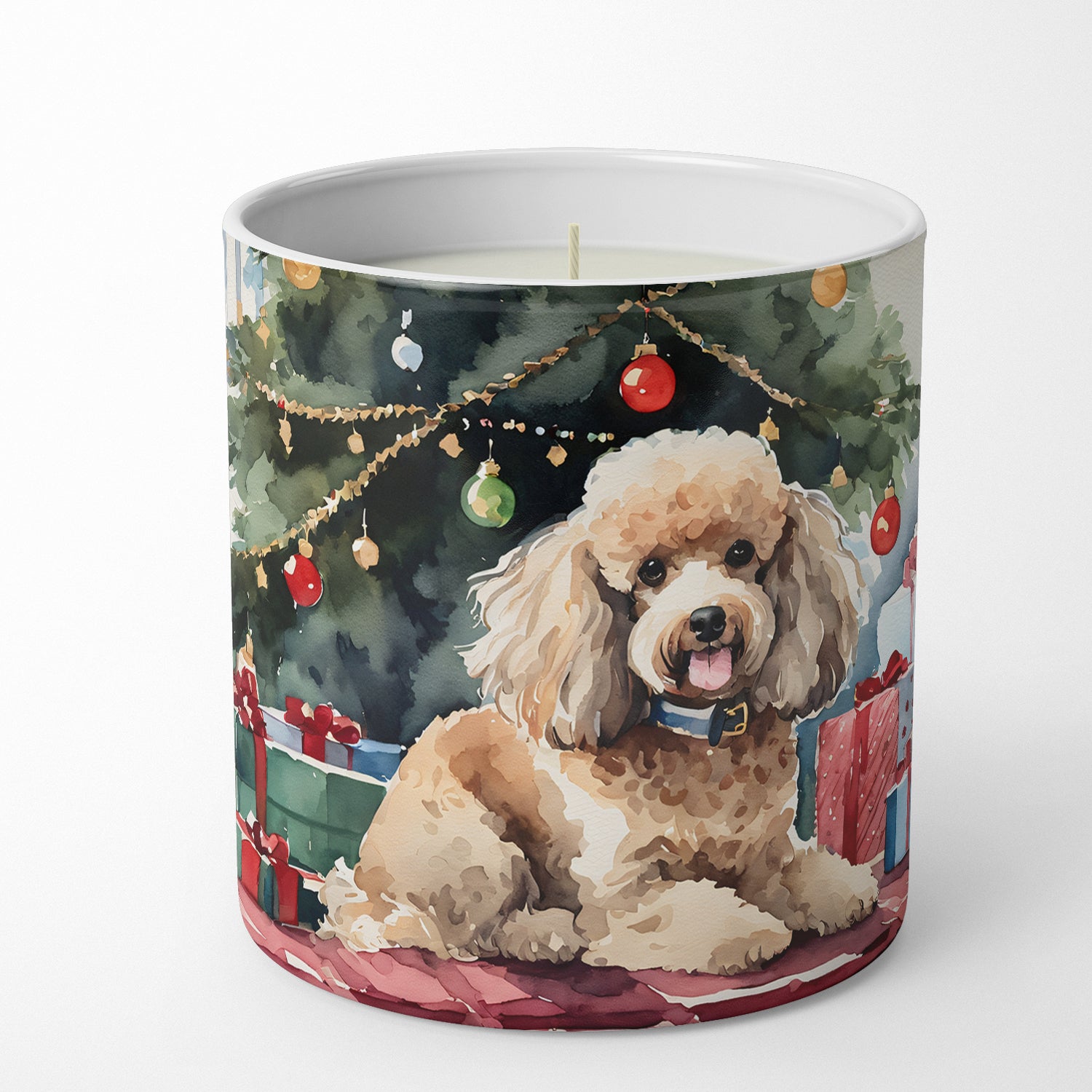 Buy this Poodle Cozy Christmas Decorative Soy Candle