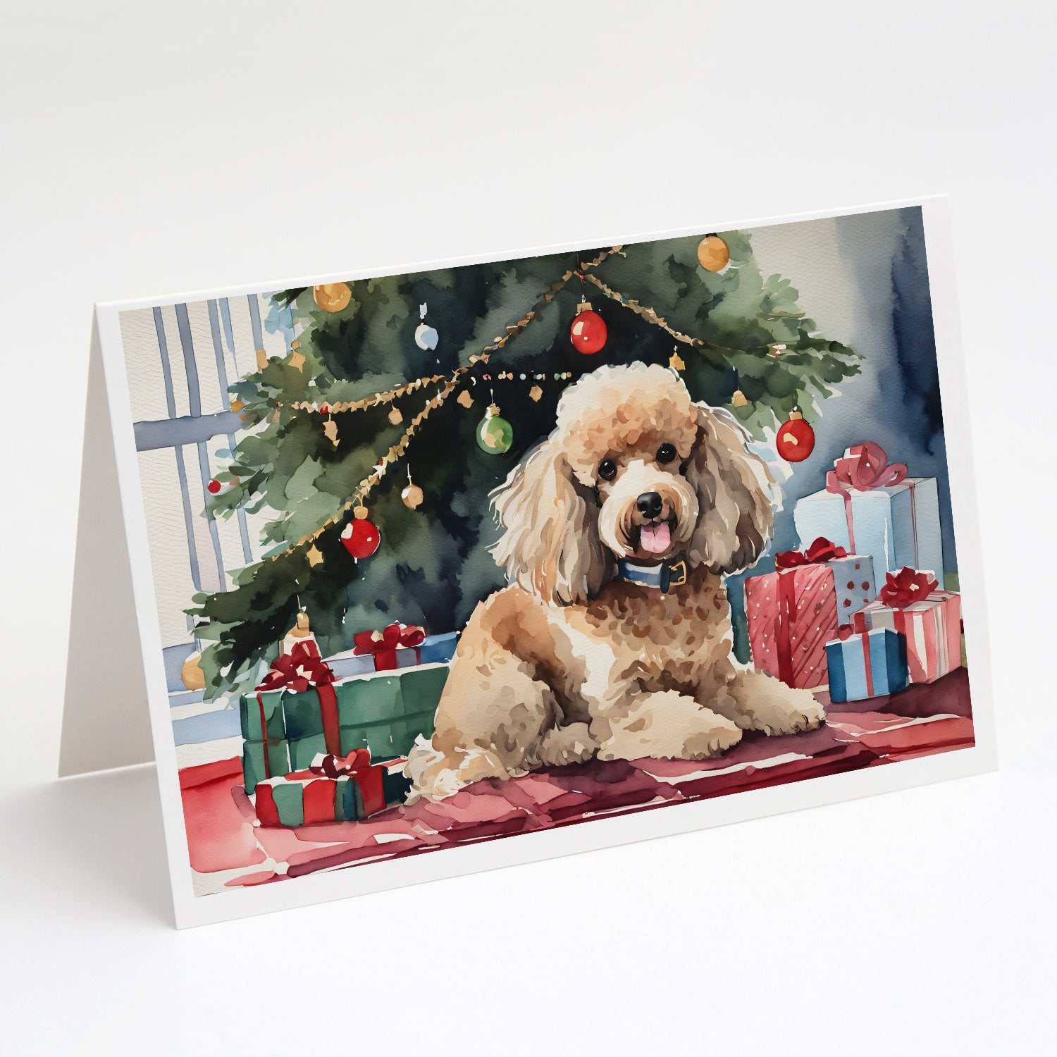 Buy this Poodle Cozy Christmas Greeting Cards Pack of 8