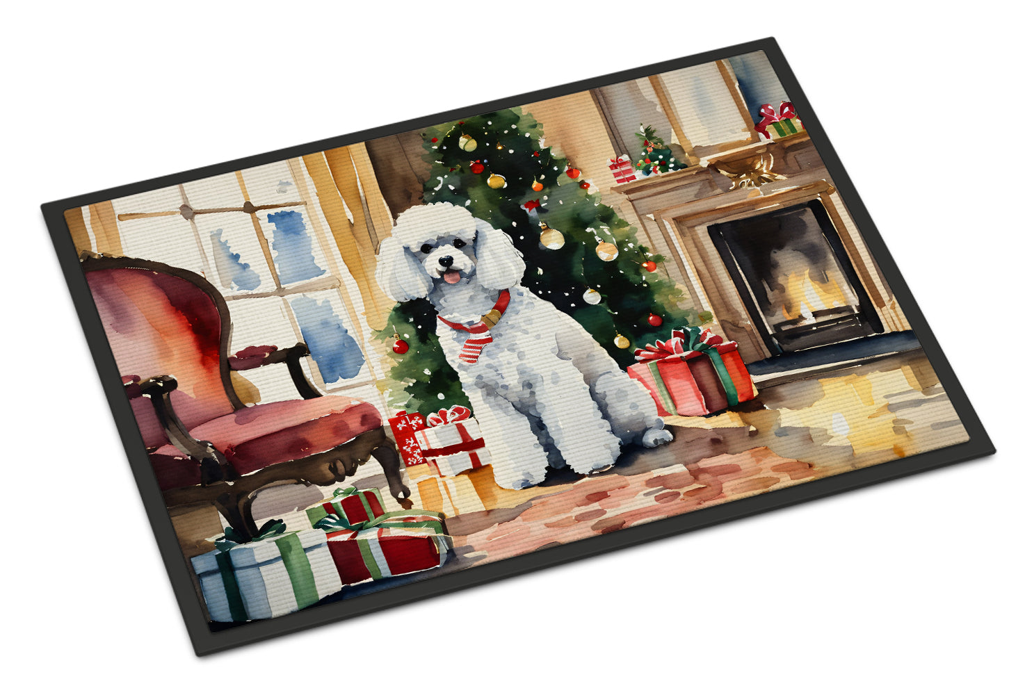 Buy this Poodle Cozy Christmas Doormat