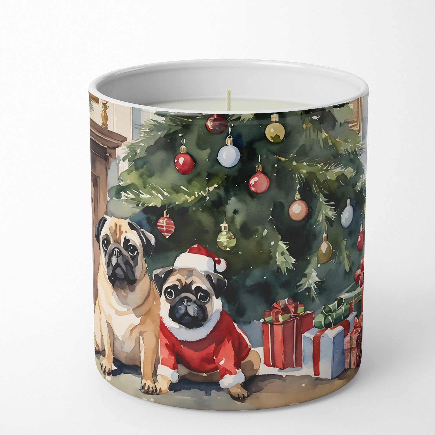 Buy this Pug Cozy Christmas Decorative Soy Candle