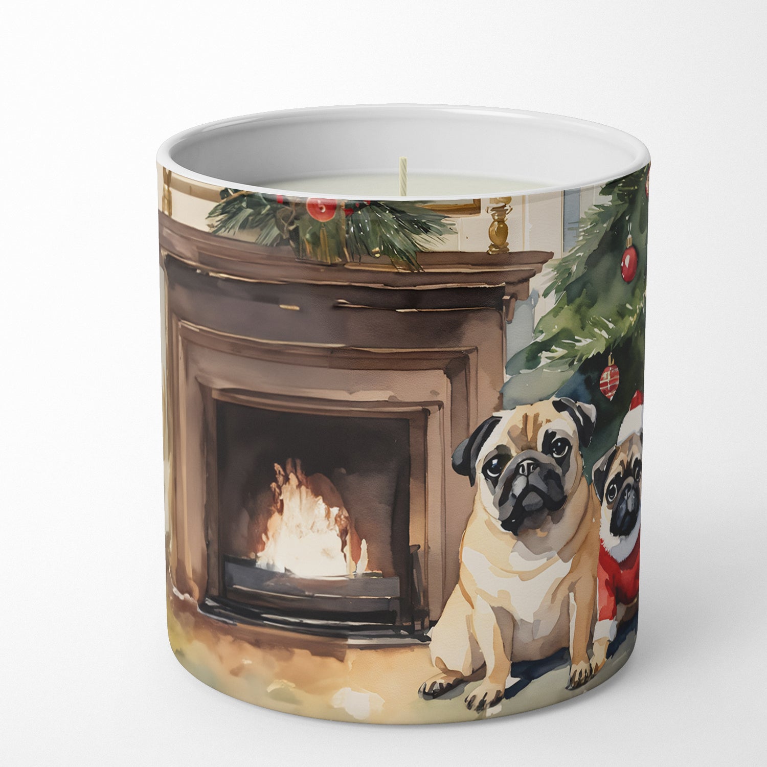 Pug Cozy Christmas Decorative Soy Candle