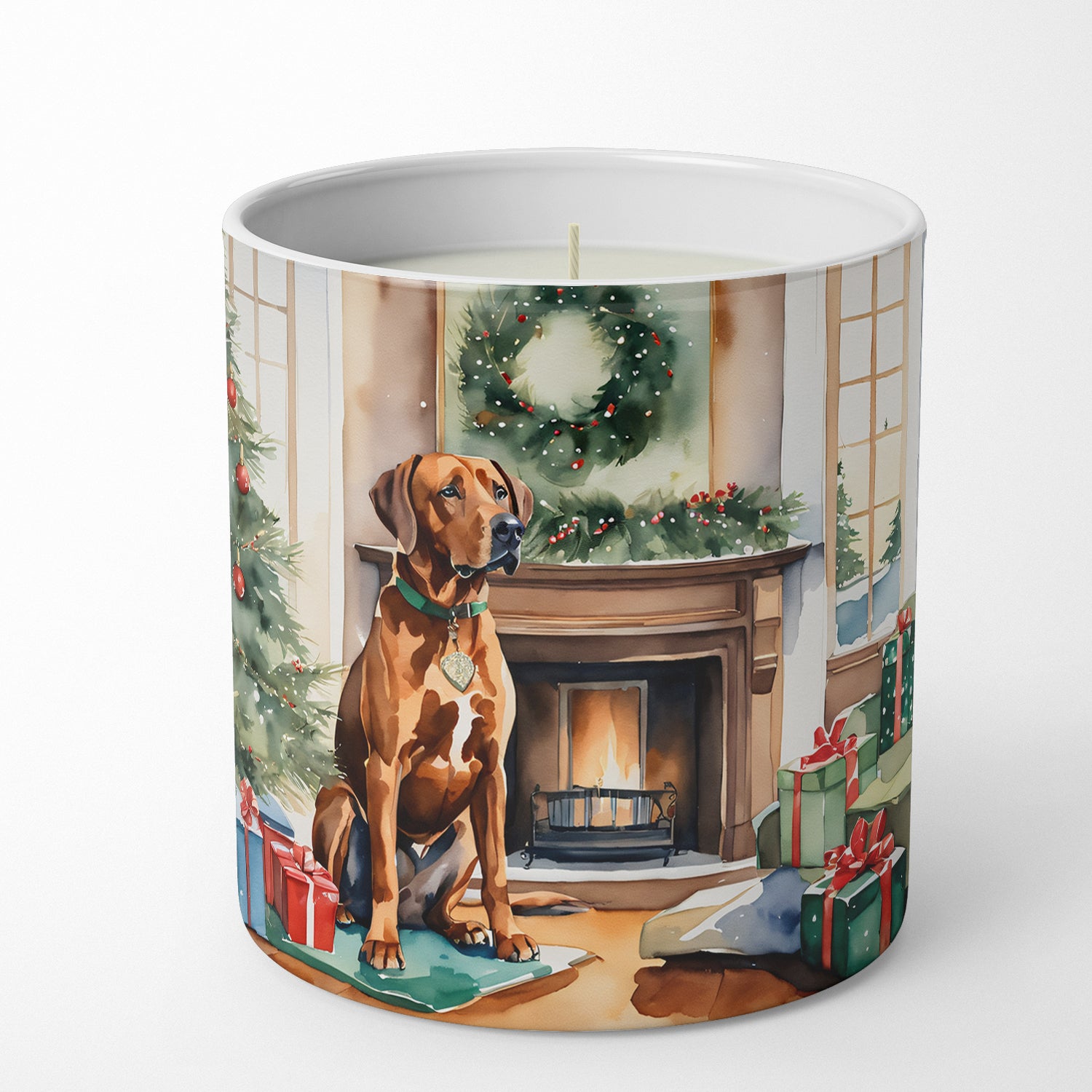 Buy this Rhodesian Ridgeback Cozy Christmas Decorative Soy Candle