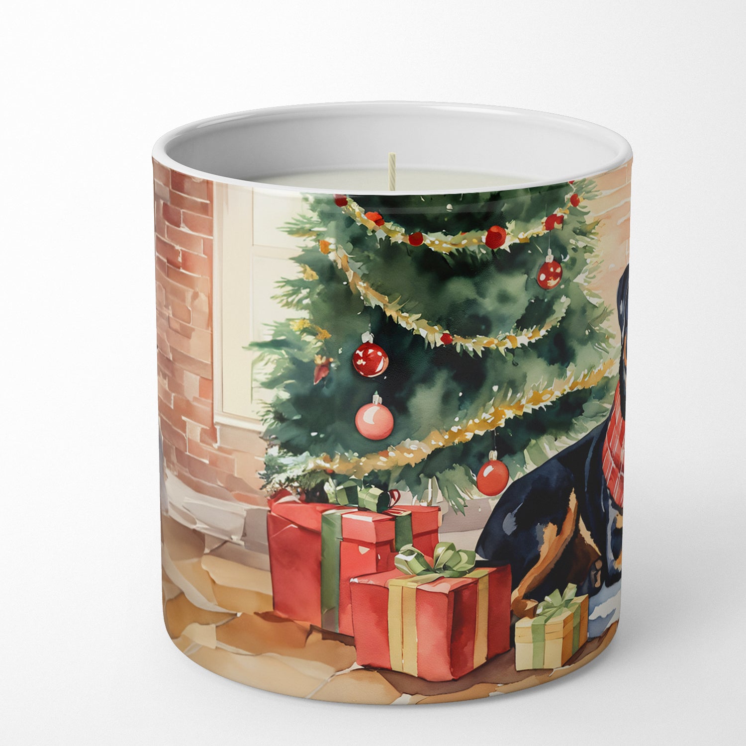 Rottweiler Cozy Christmas Decorative Soy Candle