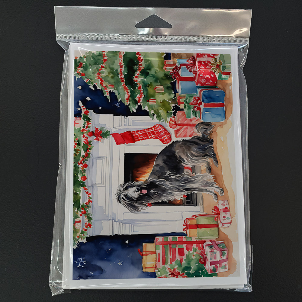 Scottish Deerhound Cozy Christmas Greeting Cards Pack of 8