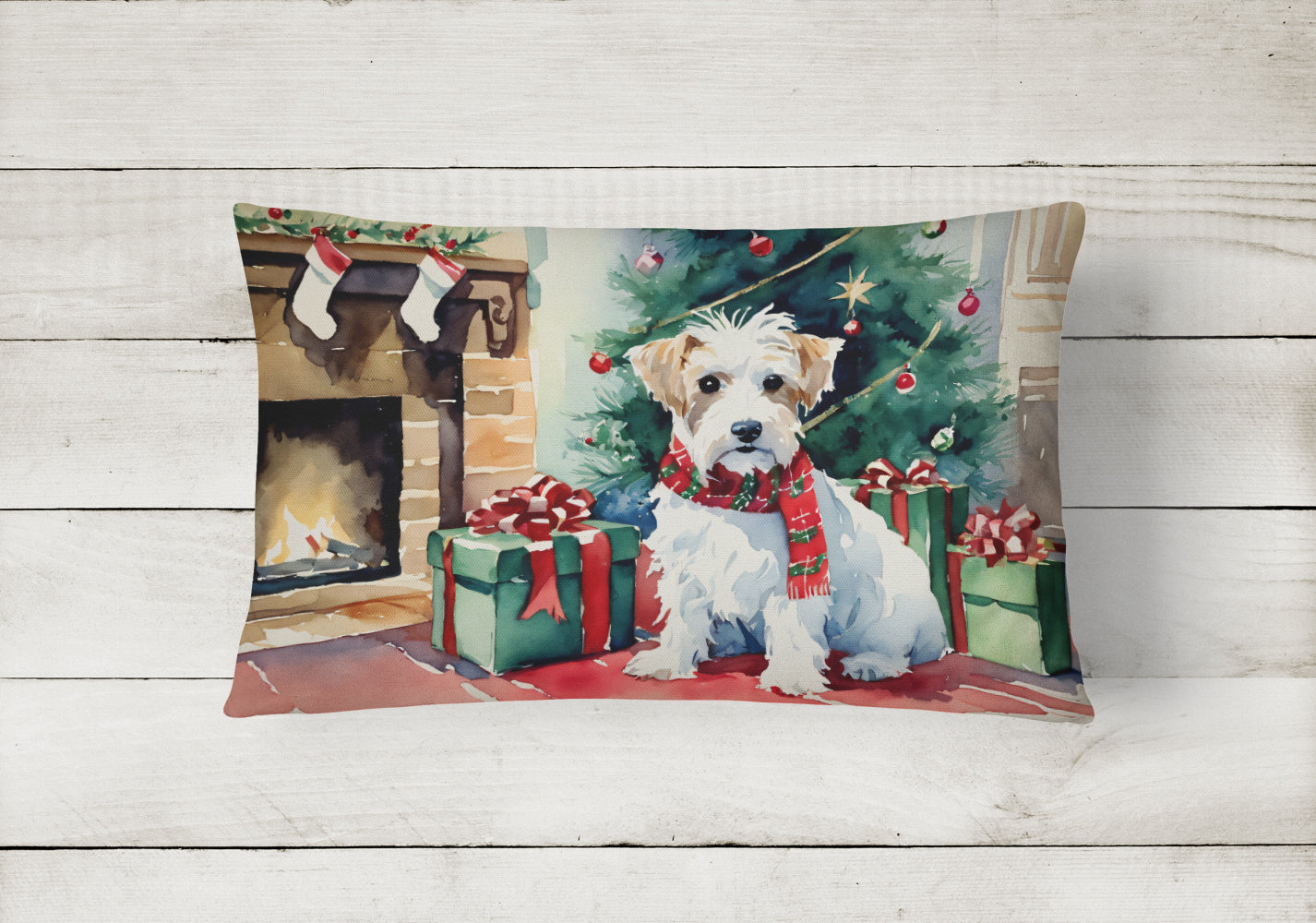 Buy this Sealyham Terrier Cozy Christmas Throw Pillow