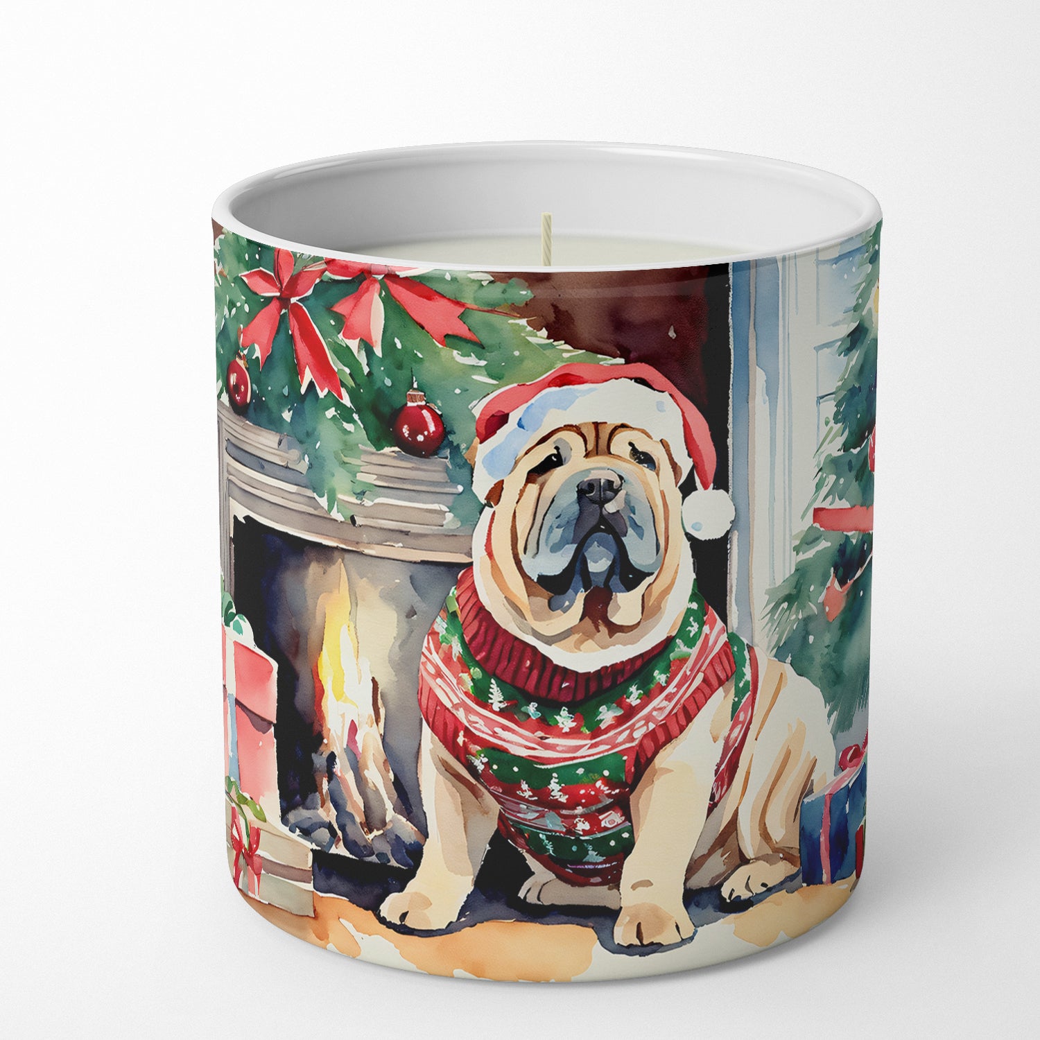 Shar Pei Cozy Christmas Decorative Soy Candle