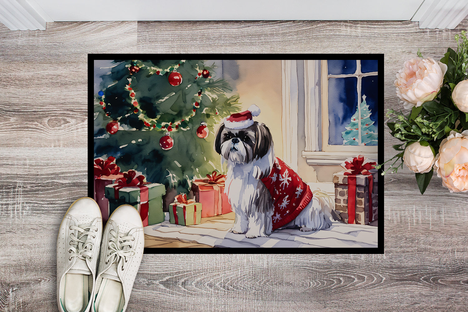 Buy this Shih Tzu Cozy Christmas Doormat