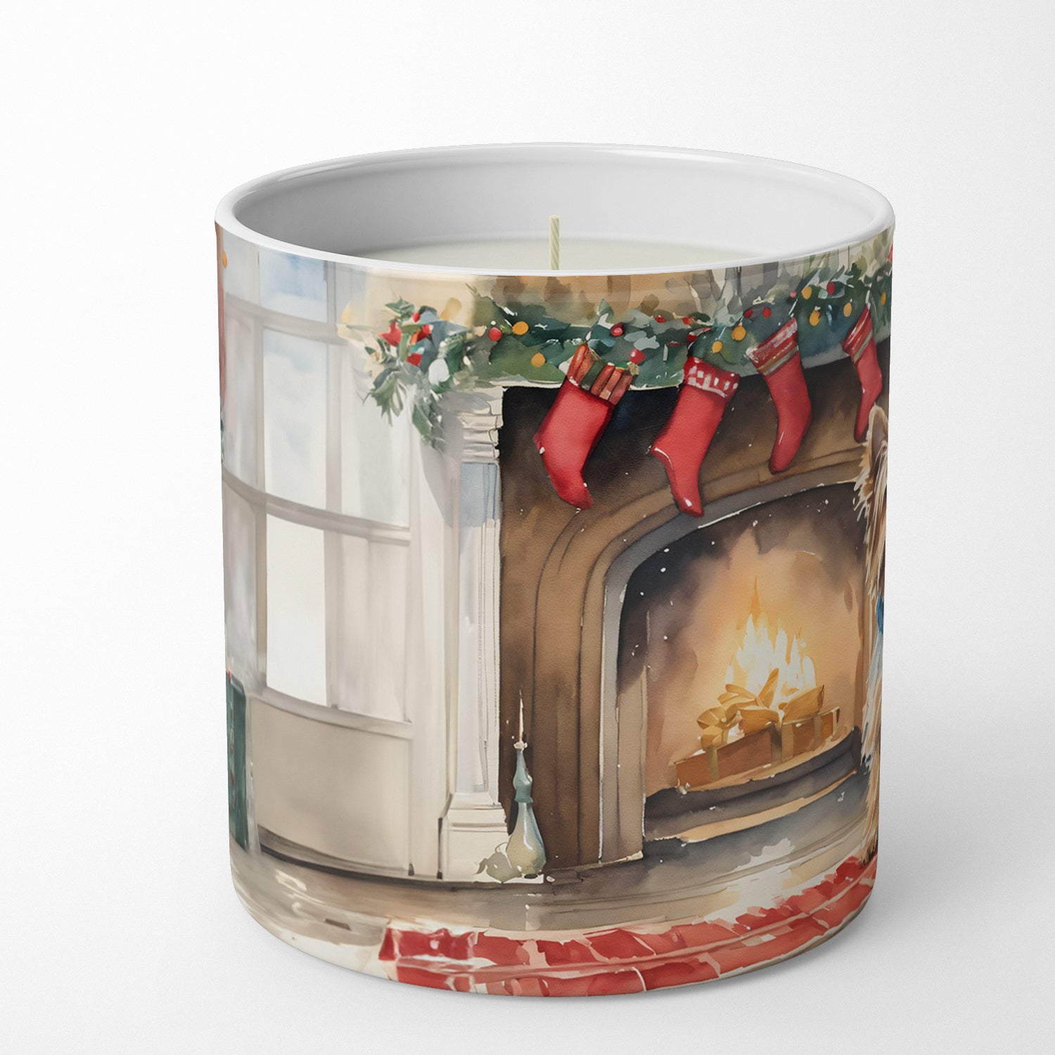 Silky Terrier Cozy Christmas Decorative Soy Candle