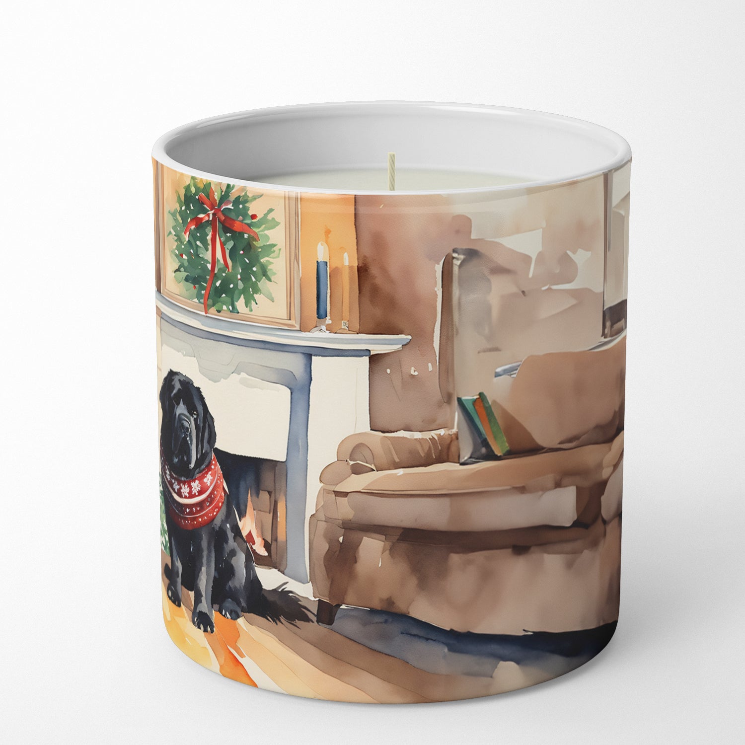 Tibetan Mastiff Cozy Christmas Decorative Soy Candle