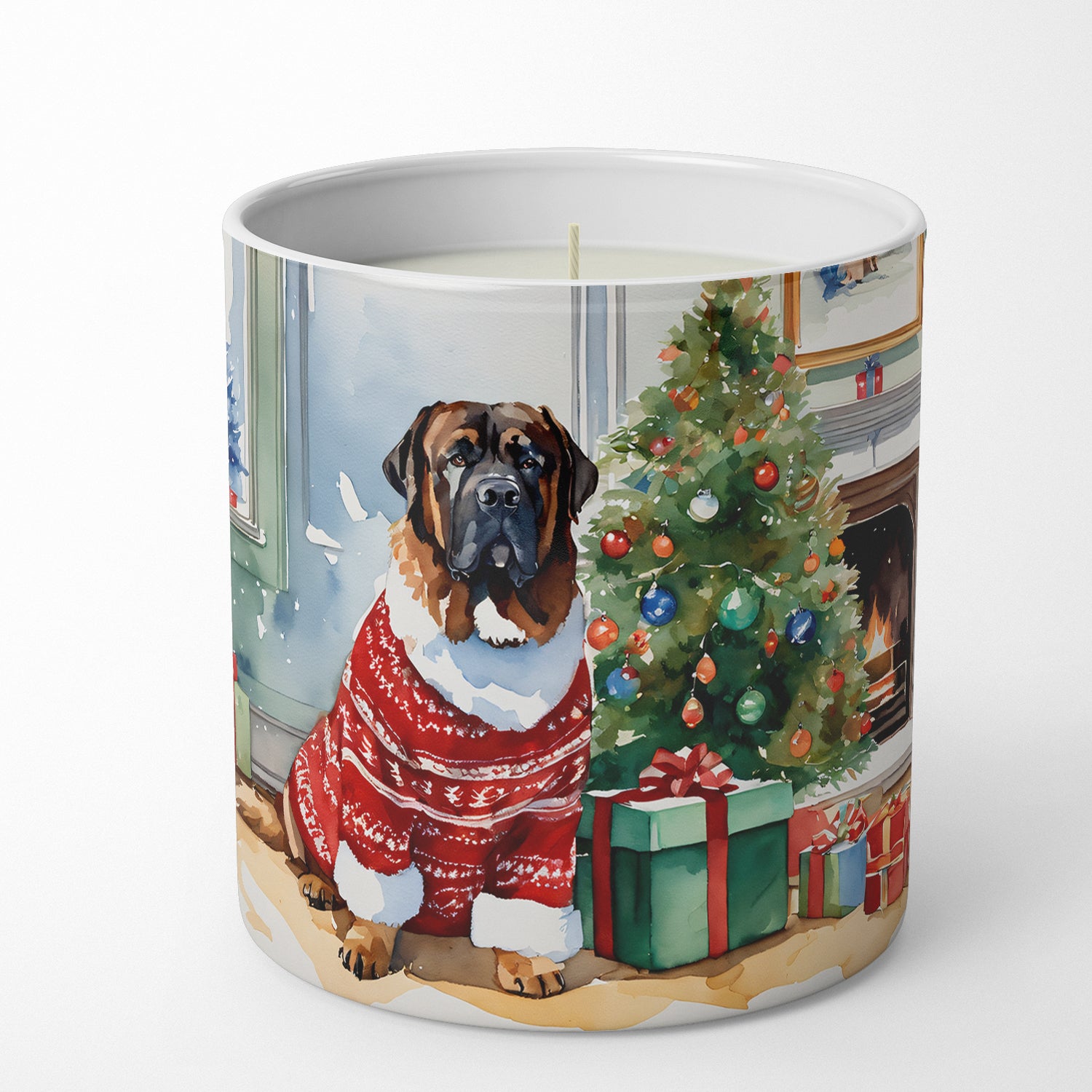 Buy this Tibetan Mastiff Cozy Christmas Decorative Soy Candle