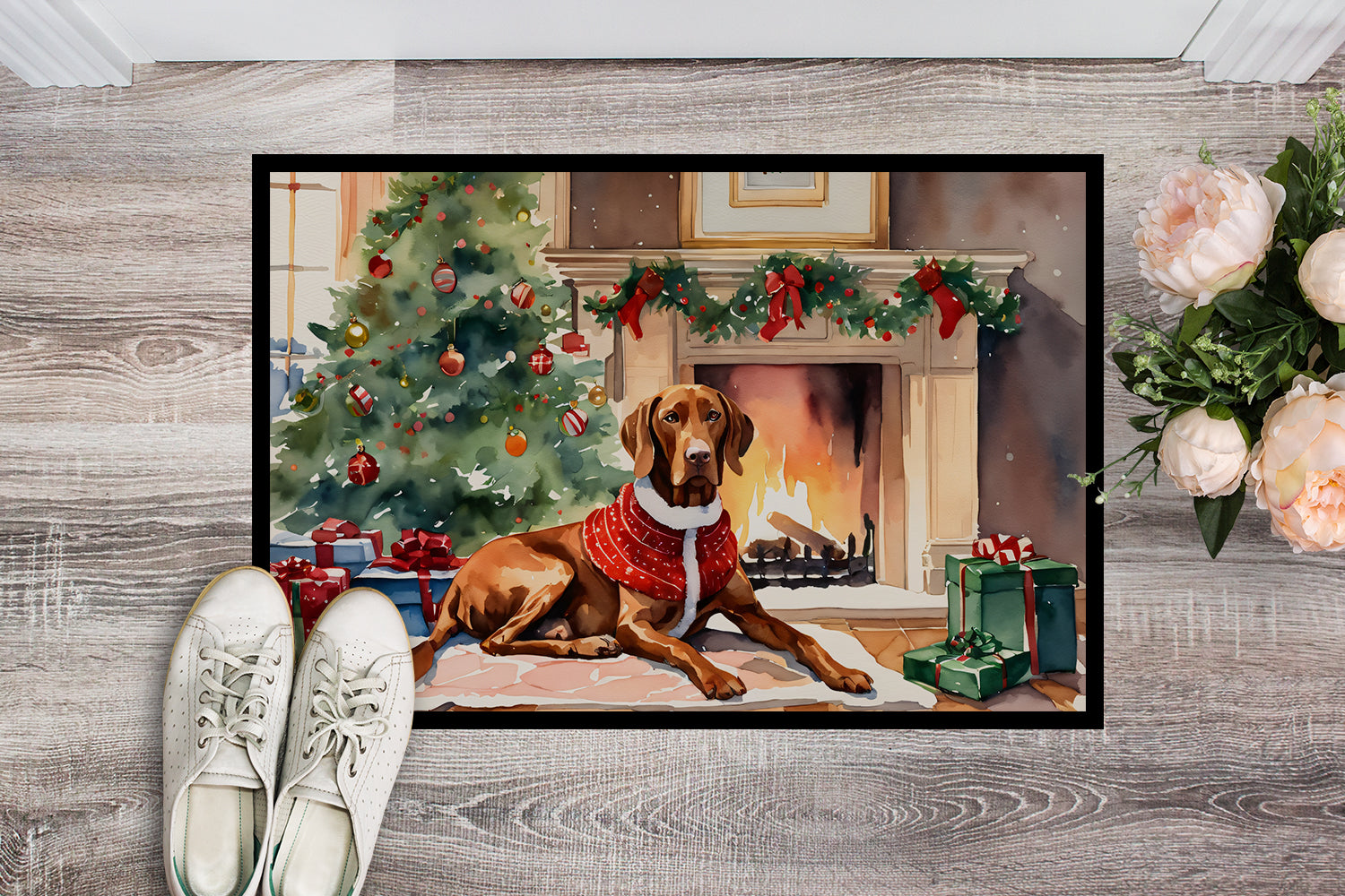 Buy this Vizsla Cozy Christmas Doormat