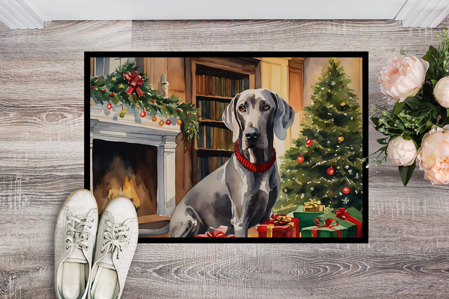 Buy this Weimaraner Cozy Christmas Doormat