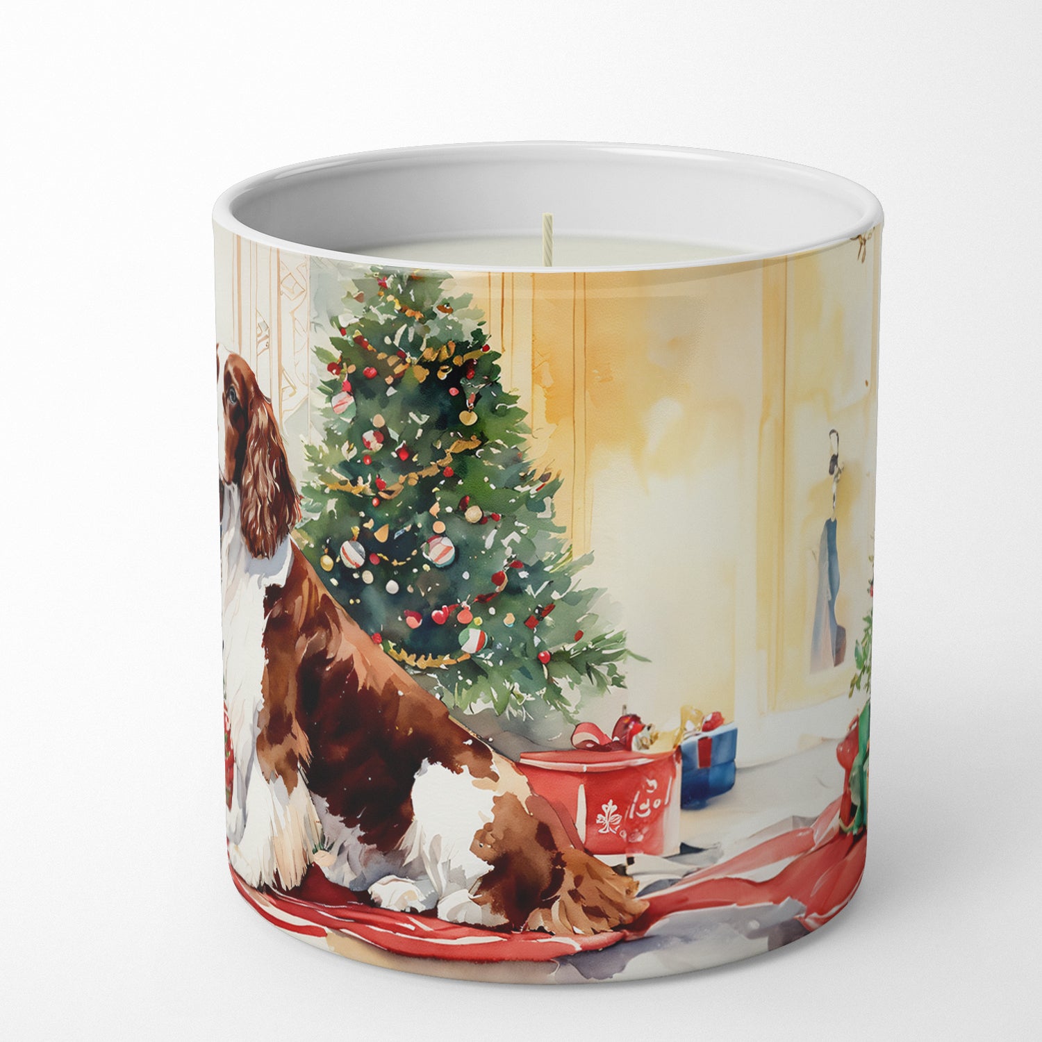 Welsh Springer Spaniel Cozy Christmas Decorative Soy Candle