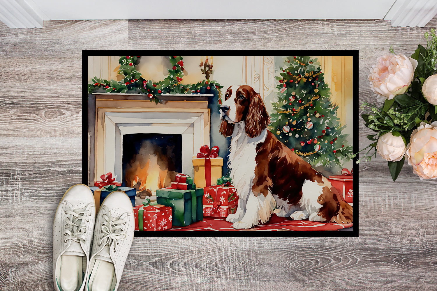 Buy this Welsh Springer Spaniel Cozy Christmas Doormat