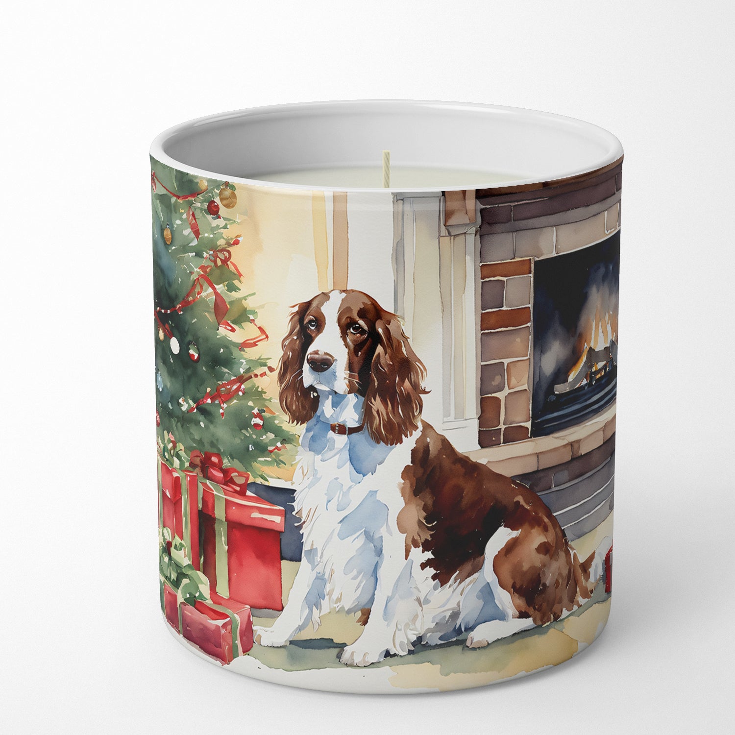 Buy this Welsh Springer Spaniel Cozy Christmas Decorative Soy Candle