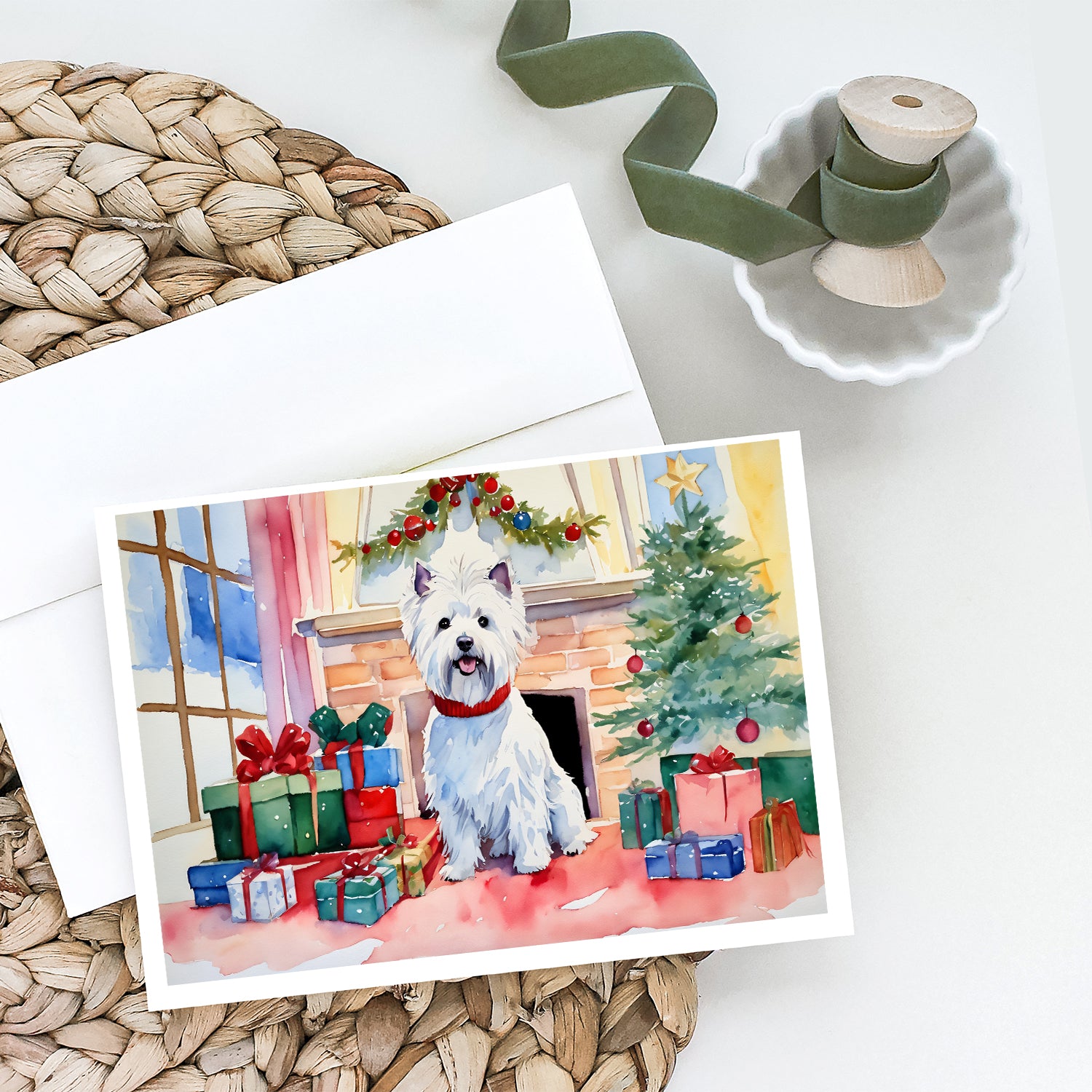 Buy this Westie Cozy Christmas Greeting Cards Pack of 8