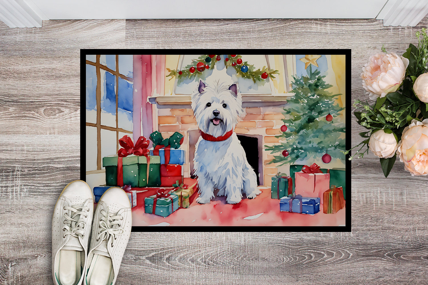 Buy this Westie Cozy Christmas Doormat