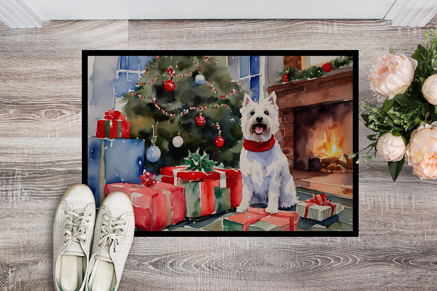 Buy this Westie Cozy Christmas Doormat