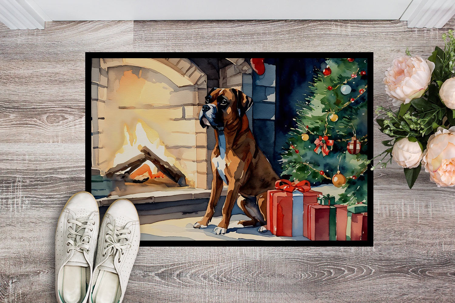 Buy this Boxer Cozy Christmas Doormat